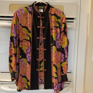 Bob Mackie Multicolor Floral Blouse